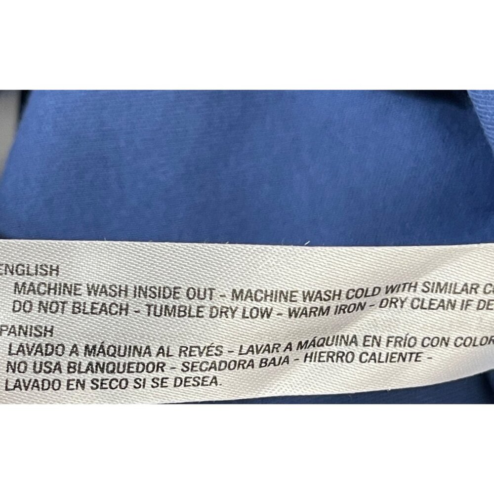 Denim & Flower Ricky Singh Polo Shirt Size M Medium Blue White Zip - Picture 7 of 7